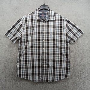 Ecko Unltd Shirt Mens 2XL Black White Tartan Plaid‎ Oversized Skater Punk Urban